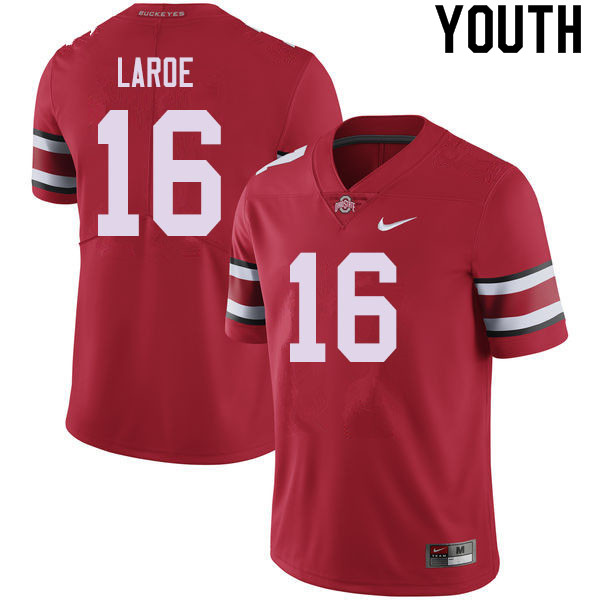 Youth #16 Jagger LaRoe Ohio State Buckeyes College Football Jerseys Sale-Red